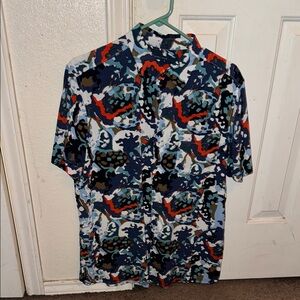 Men's Perry Ellis Camouflage Pattern Shirt Size M